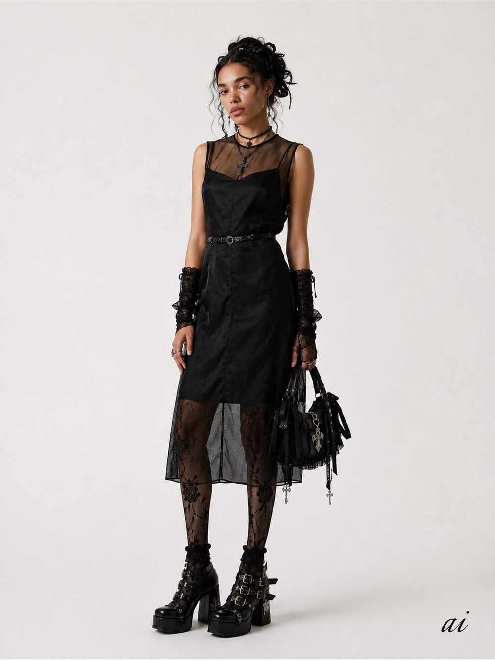 J. Crew Layered Shift Dress in Liquid Organza Color Black Size 10